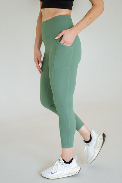 Vista Air Pocket Leggings - Forest Olive