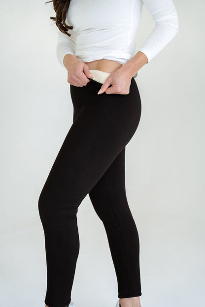 Alpine Summit Heavyweight Fleece Leggings - Black