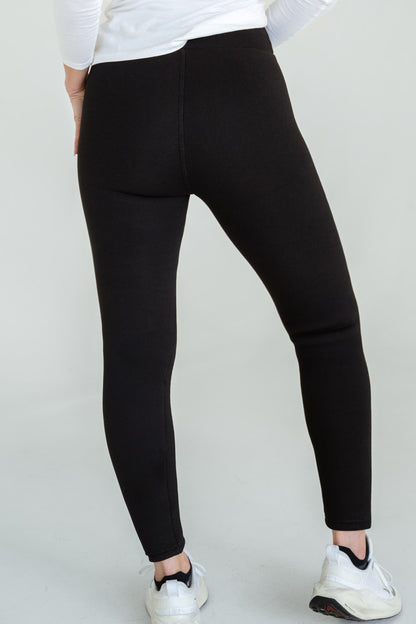 Alpine Summit Heavyweight Fleece Leggings - Black