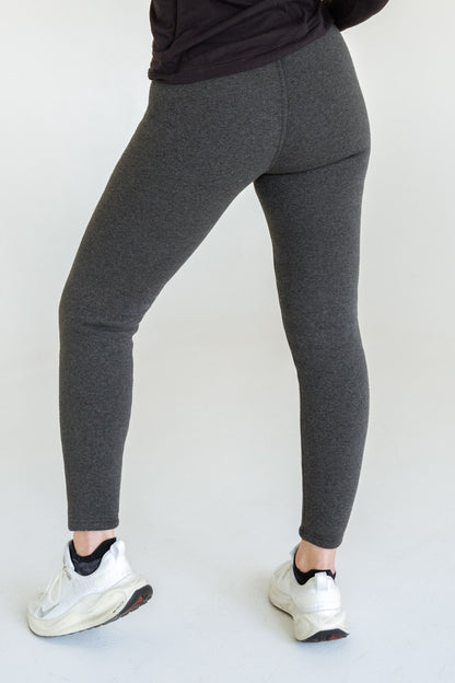 Alpine Summit Heavyweight Fleece Leggings - Heather Gray