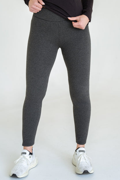 Alpine Summit Heavyweight Fleece Leggings - Heather Gray